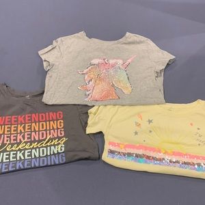 3 GAP KIDS COTTON FLIP THE SEQUINS REALLY NICE AND QUALITY T-SHIRTS